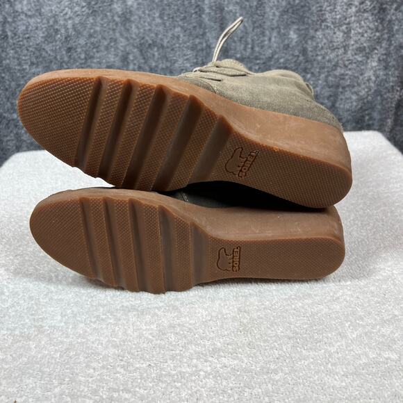 Sorel Toronto Boots Womens 10 Gray Suede Lace Up Wedge Ankle Booties - Picture 7 of 10